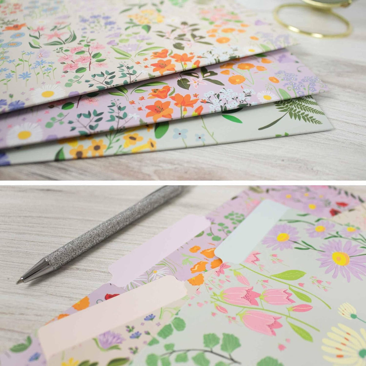 bloom daily planners Decorative File Folders - Set of Six Letter Size (8.5” x 11”)