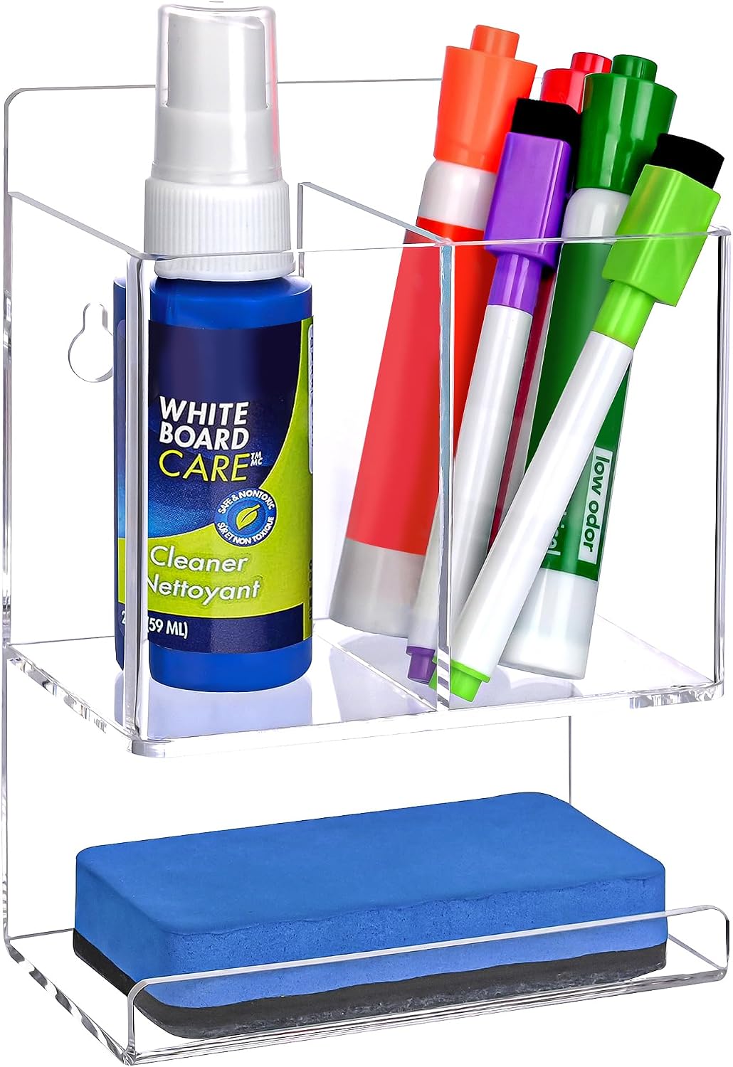 Dry Erase Marker Holder, Wall Mounted Marker Holder for Remotes, Makeup