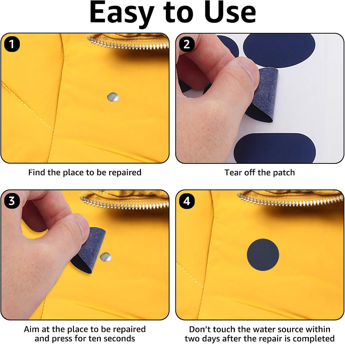 12 Sheets Puffer Down Jacket Repair Patch Kit