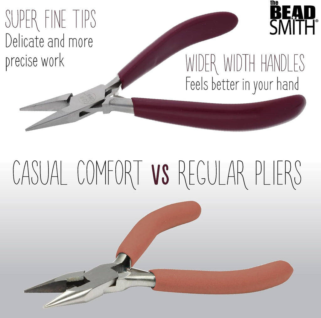 The Beadsmith Chain Nose Pliers – 6-Inches (152 mm) Jewelry-Making Tool w/Polished Steel