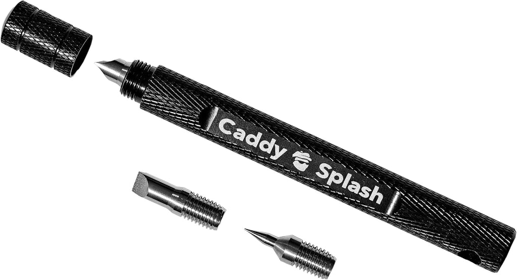 Caddy Splash Golf Club Groove Sharpener Tool - 3-in-1 Golf Club Cleaner for Wedge