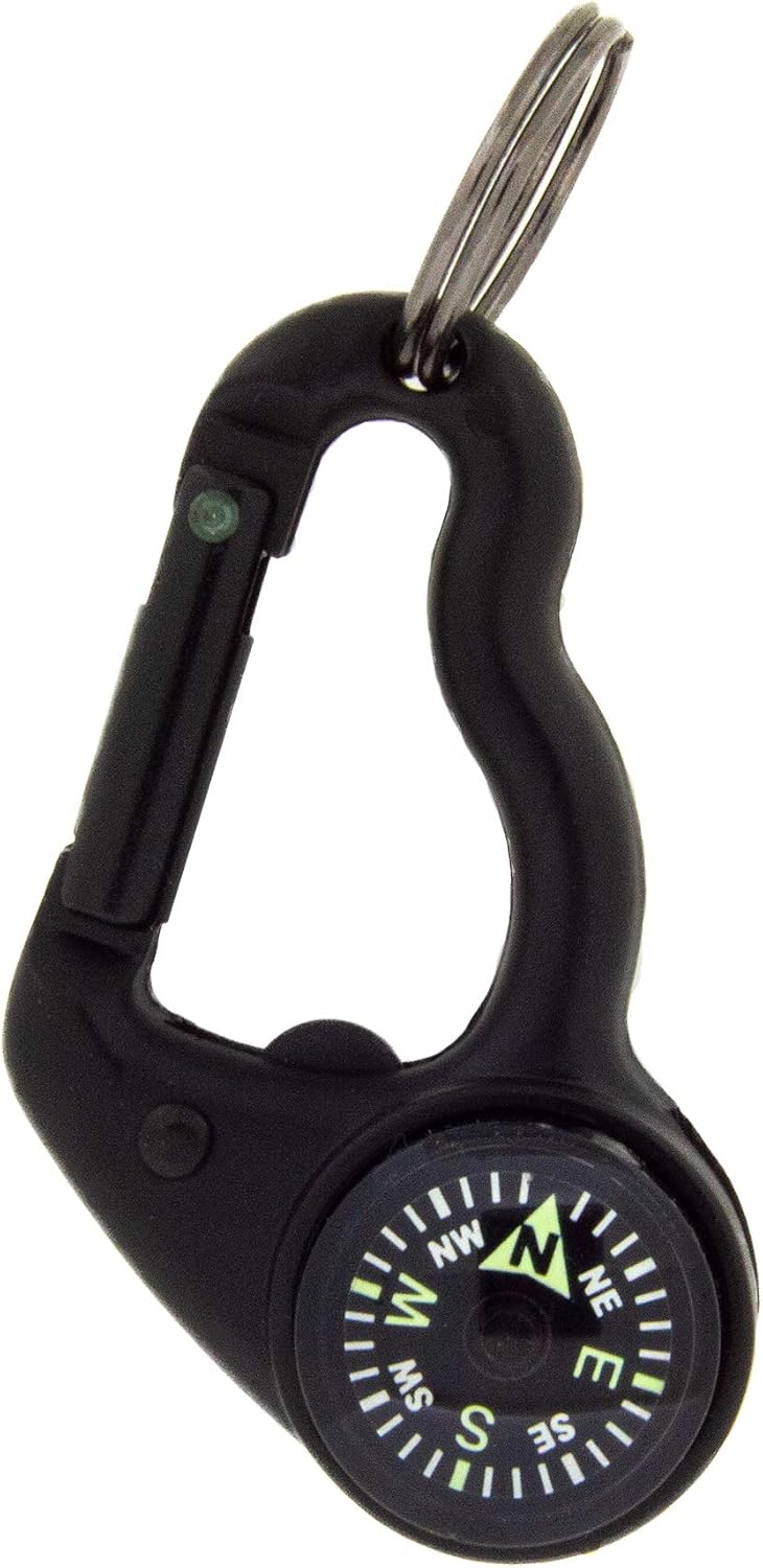 Sun Company MagniComp - Compass/Magnifier Carabiner | Carabiner with Luminous Compass and