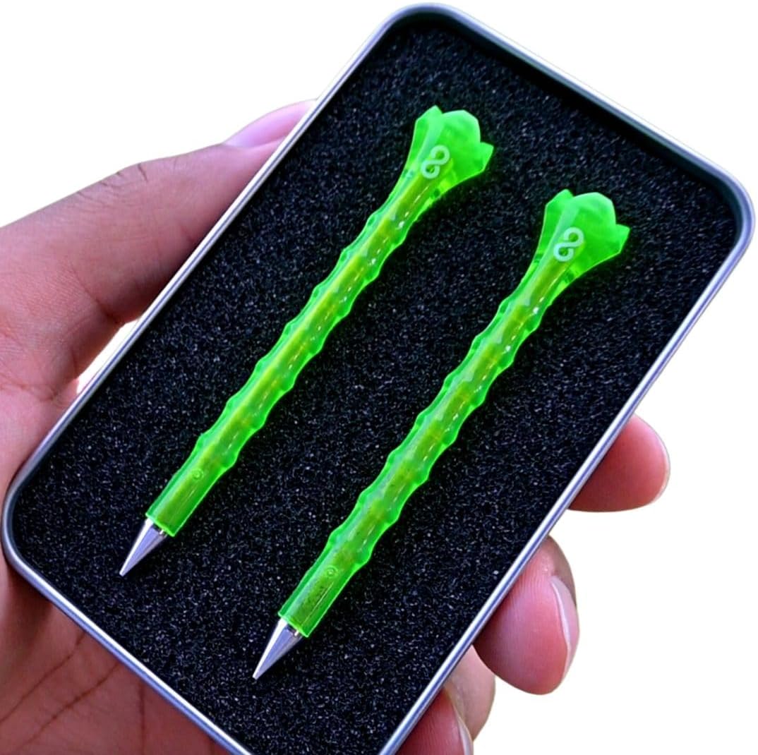 AIRGLO Forever Tee Premium Metal Unbreakable Golf Tees (2 Pack), Extended Metal Tip