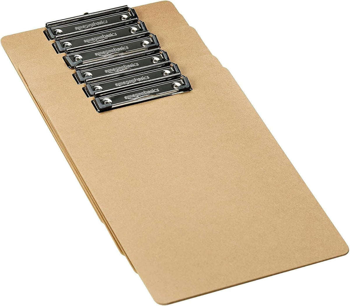 Amazon Basics Hardboard Office Clipboard, Low-Profile, Letter Size, 9" x 12.5", Brown