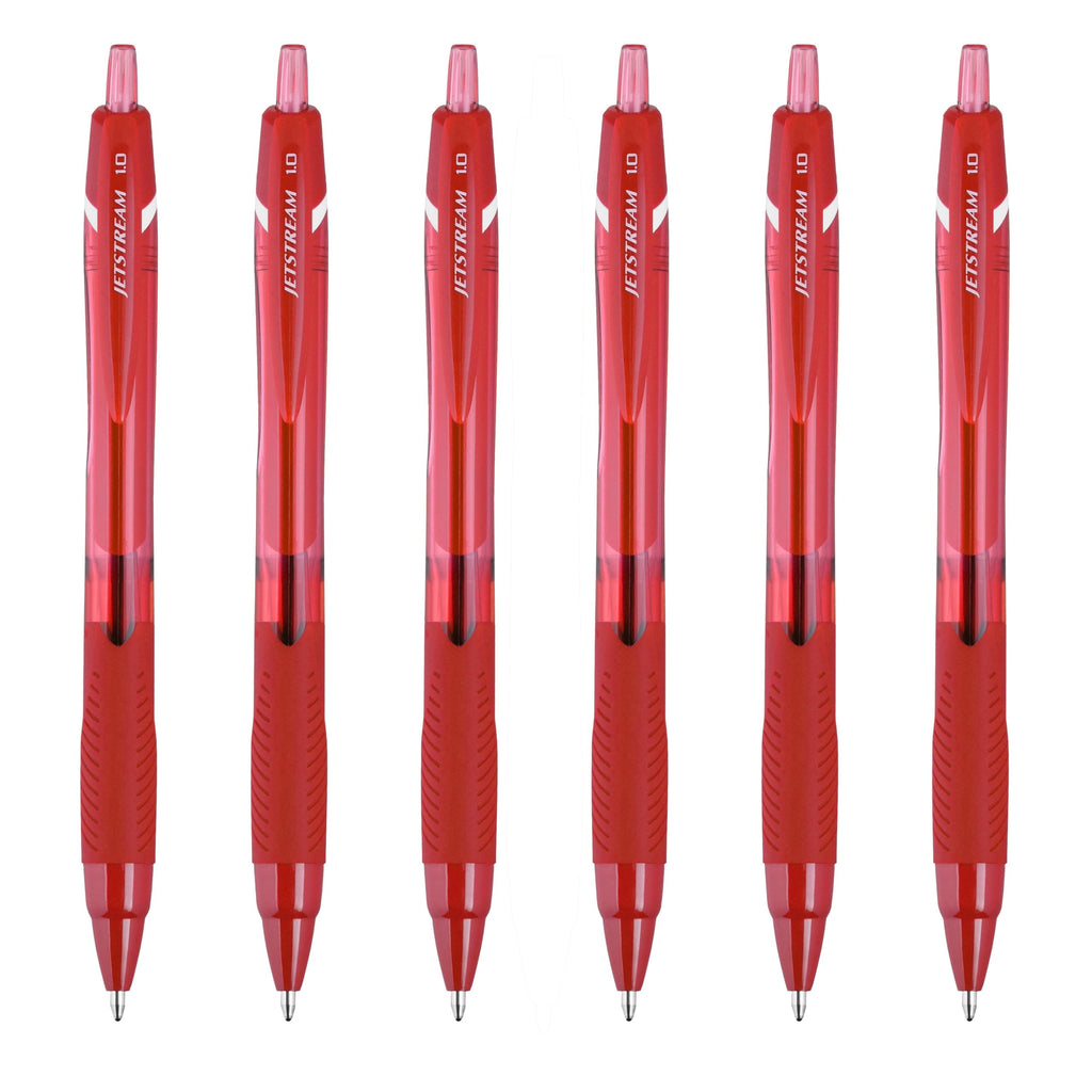 Uni-Ball Jetstream Elements Ballpoint Pen, Medium Point (1.0mm), Black Ink, 6 Pens