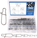 Glarks 250Pcs #1#2#4#6#8 Strong Stainless Steel Duo Lock Snaps Nice Swivel Slid Rings