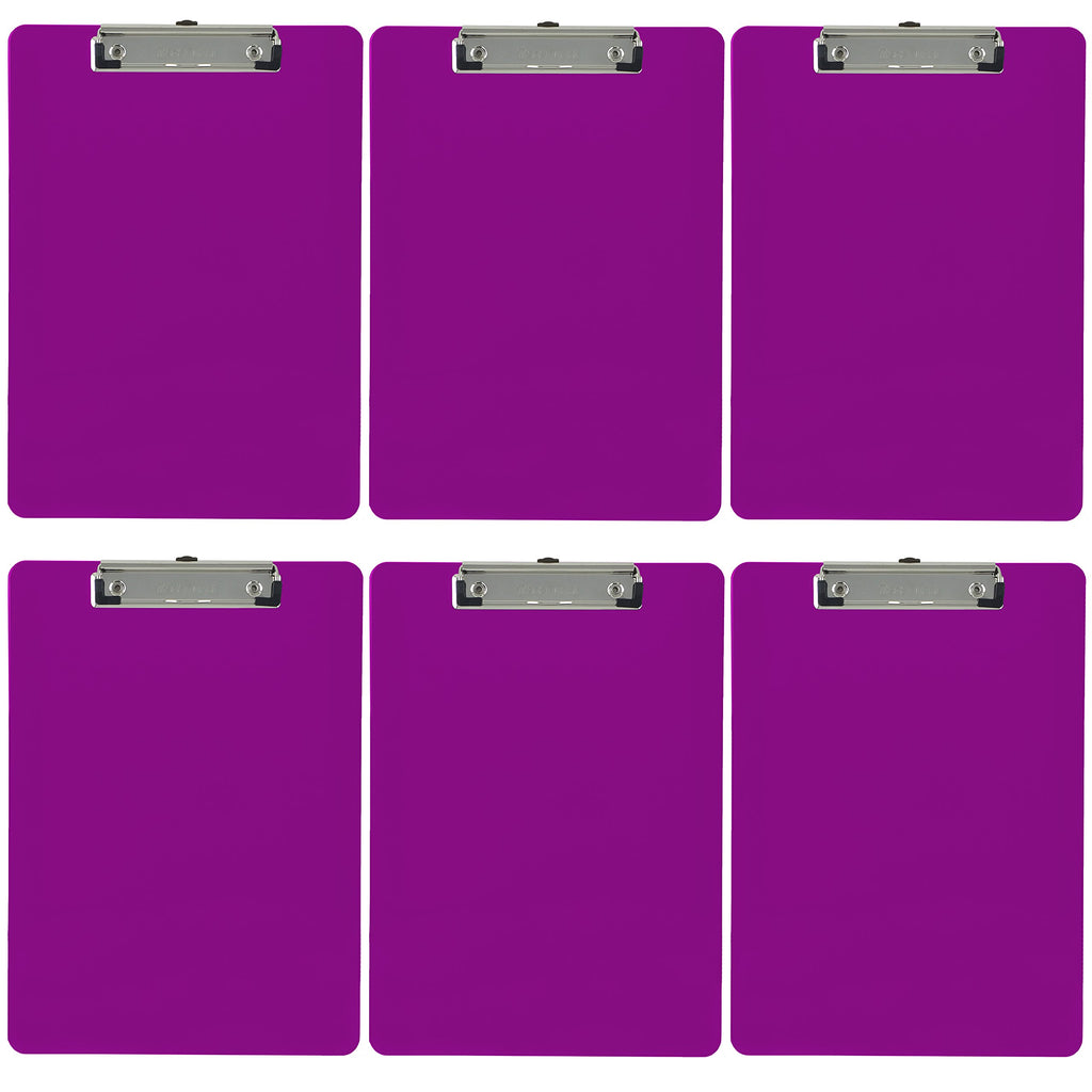 Trade Quest Black Plastic Clipboards Letter Size Low Profile (6-Pack)
