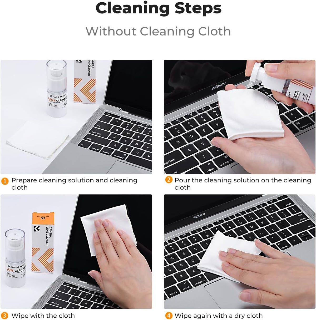 K&F CONCEPT Spray and Lens Cleaner Care Kit, Camera Lens Cleaner