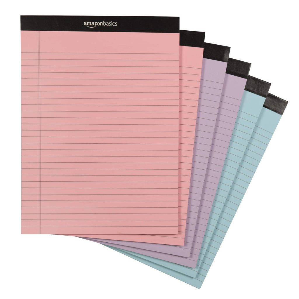 Amazon Basics Wide Ruled Lined Writing Note Pads for Office Supplies, 8.5" x 11.75"