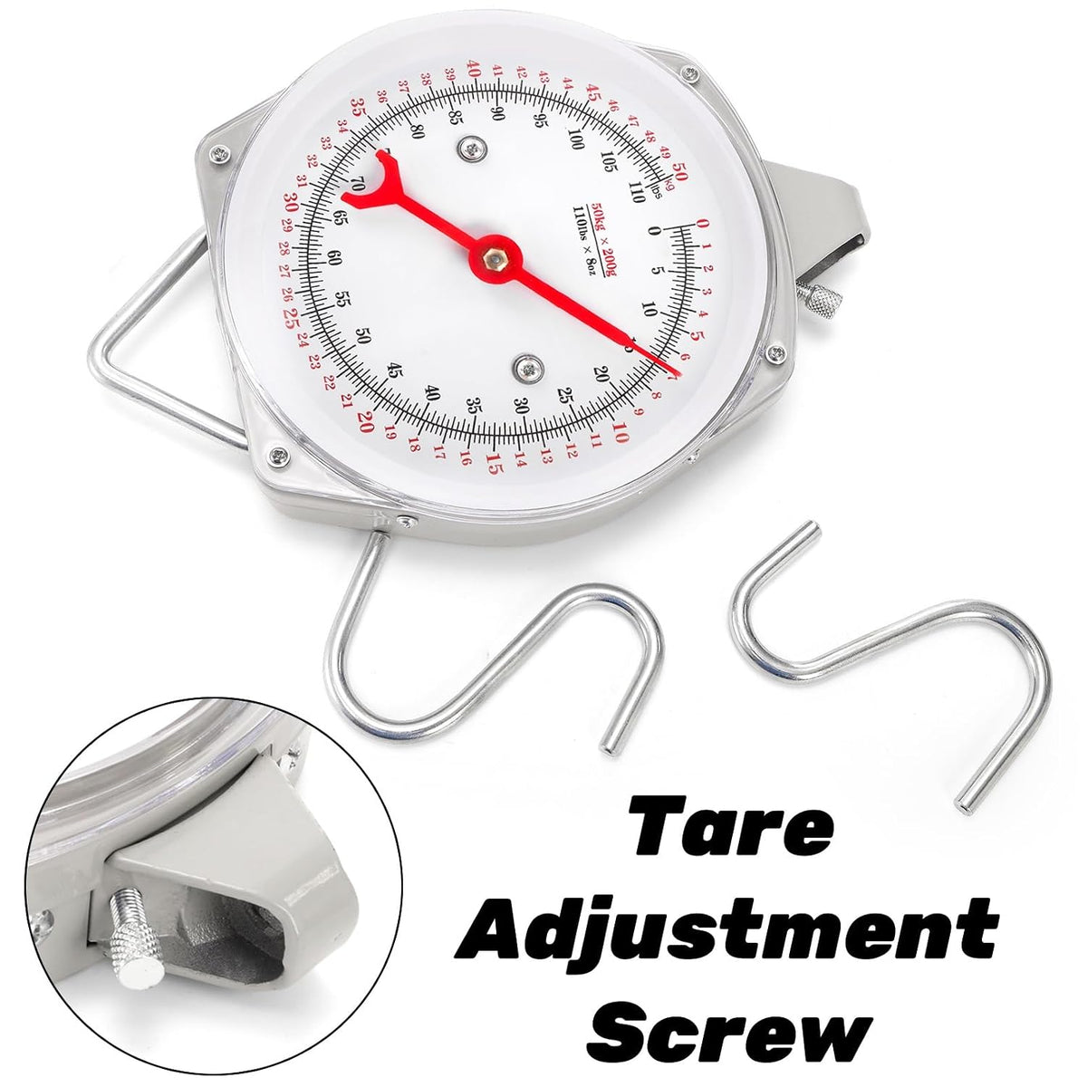 Precision Hanging Scale, 110 LB / 50KG Luggage Weight Scale
