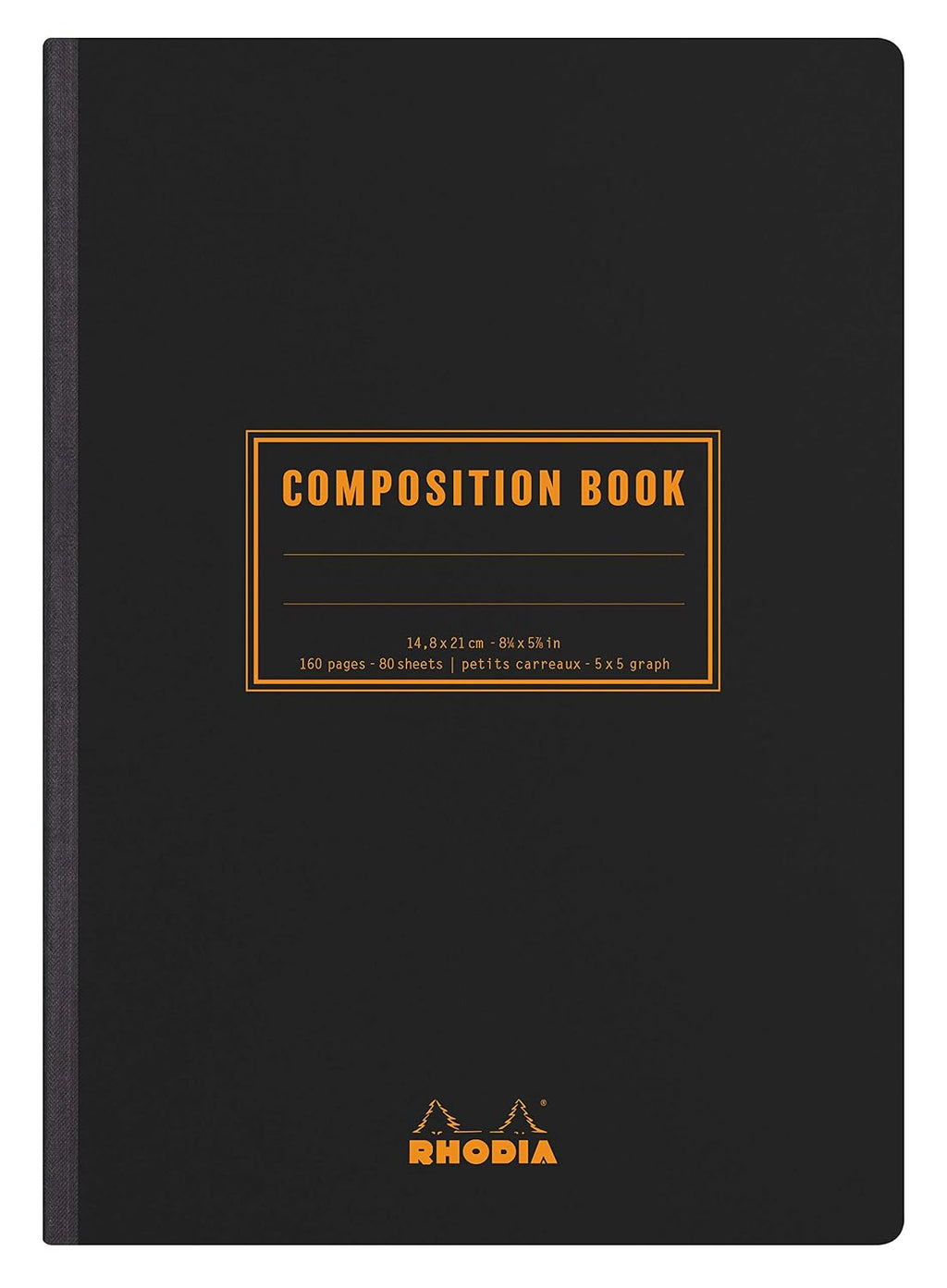 RHODIA 119208C - Flexible Notebook Cloth Back Composition Book Orange - A5 - Small