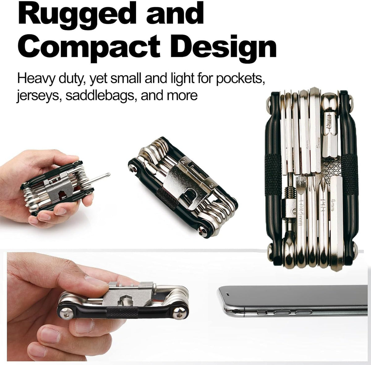 17 in 1 Bike Multi Tool Kit with Chain Breaker Ergonomic And Lightweight MTB Bike Repair