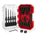 Countersink Drill Bit Set, 15PCS Adjustable Tapered HSS Drill Bit Set for Woodworking