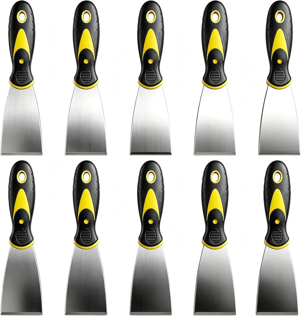 10Pcs Putty Knife Set, 2 Inch Stainless Steel Spackle Knives