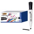 BIC Intensity Black Low Odor Dry Erase Markers, Chisel Tip, 12-Count