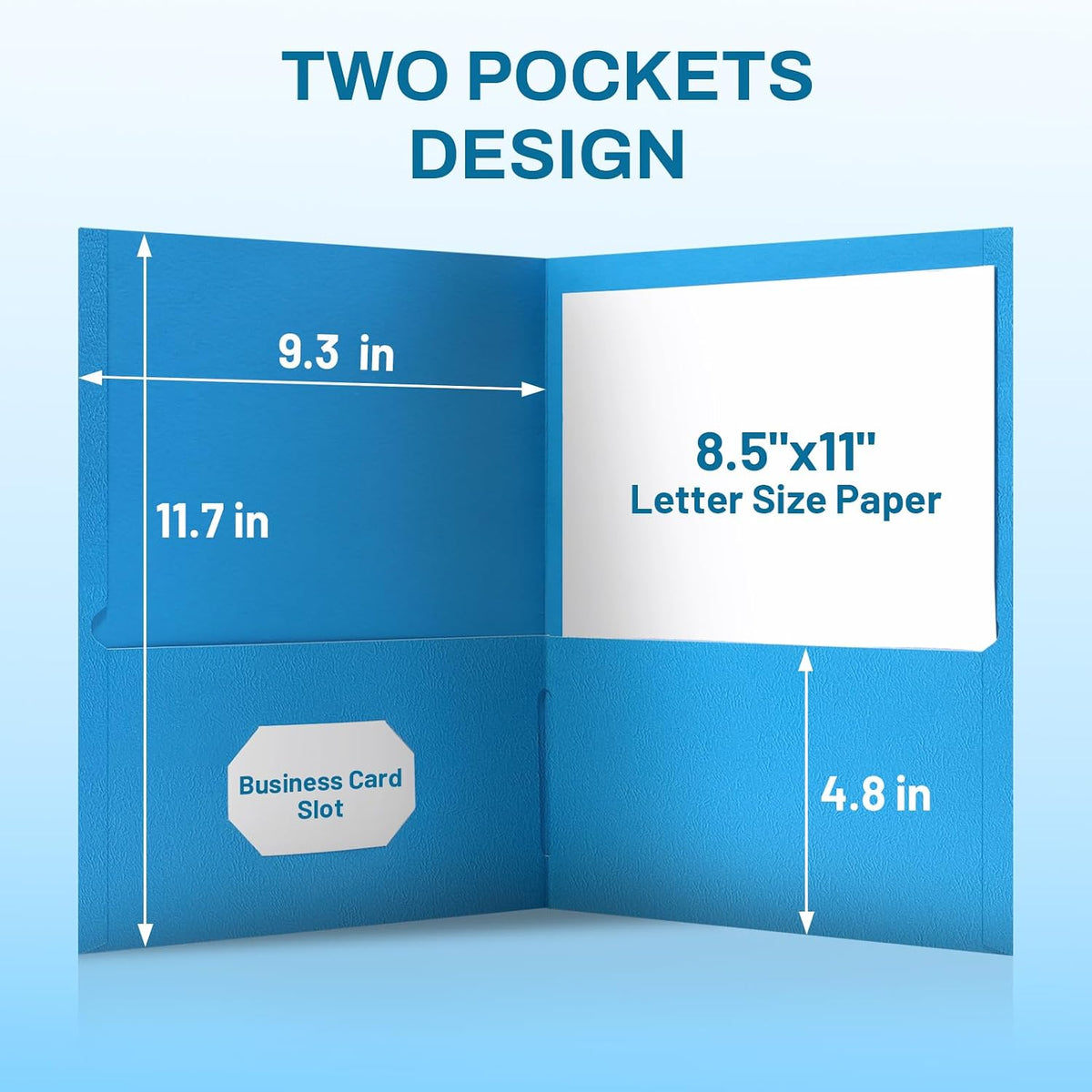 SUNEE Folders with Pockets(25 Pack, Assorted Colors)