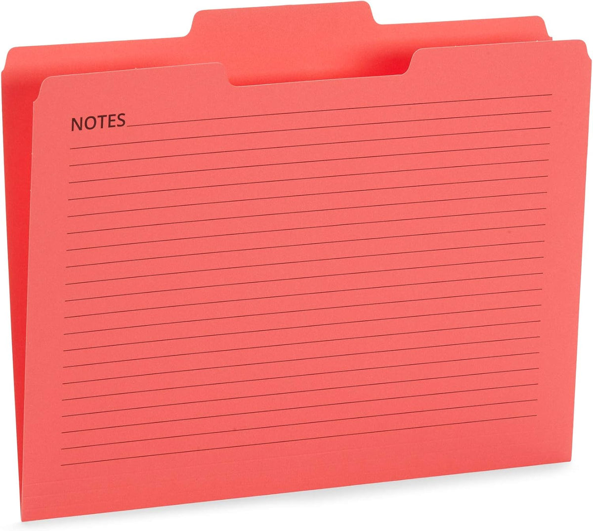 Blue Summit Supplies 25 Notes File Folders, Letter Size, 1/3 Cut, Assorted