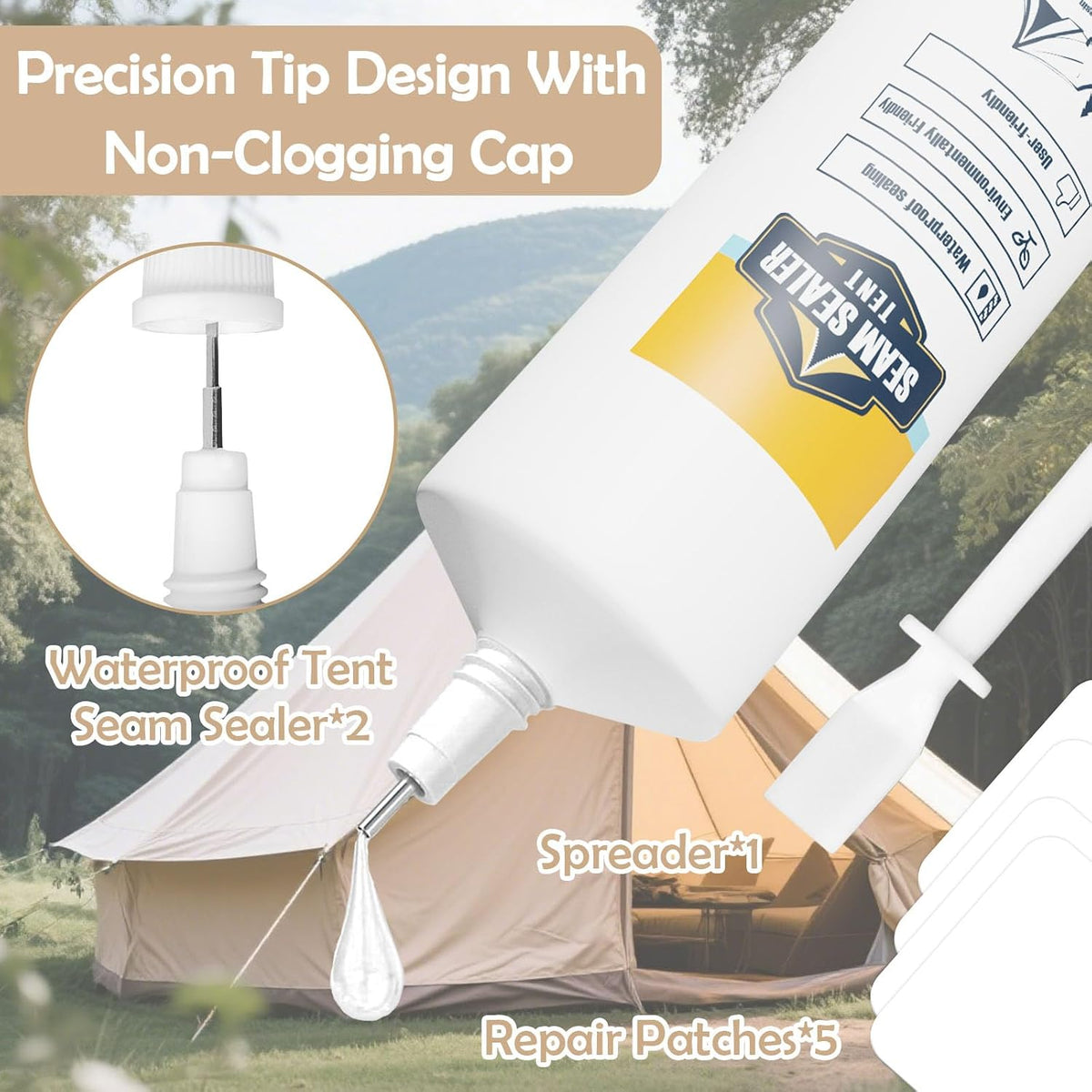 120ml Tent Seam Sealer, Repair Damaged/Seam Sealer Tent Fabric