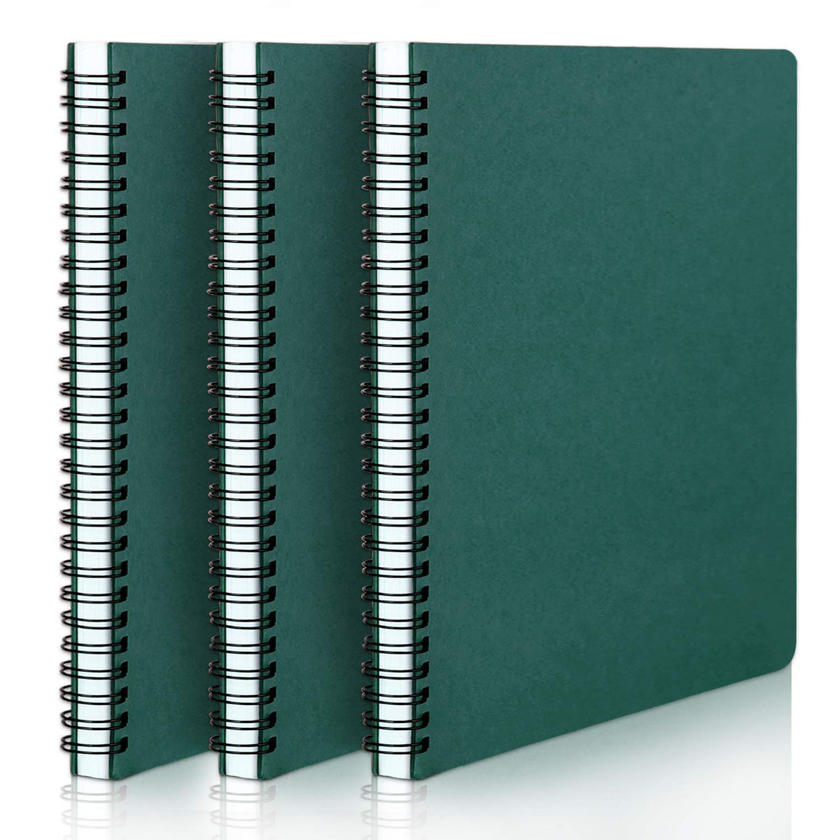 EUSOAR Spiral Lined Notebook, A5 3packs 5.5"X8.3" 120 Pages Hardcover Lined Travel
