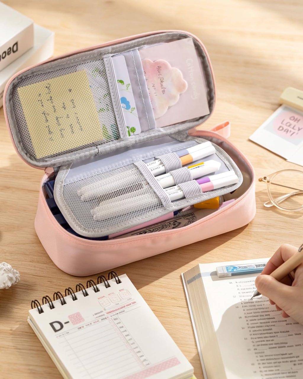 CICIMELON Durable Pencil Case Big Storage Pen Pouch Bag for School Supplies Office