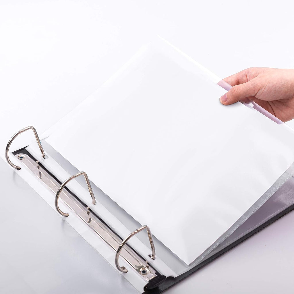 Amazon Basics Durable Clear Sheet Protectors for 3 Ring Binder, 8.5 in x 11 in, 3 holes