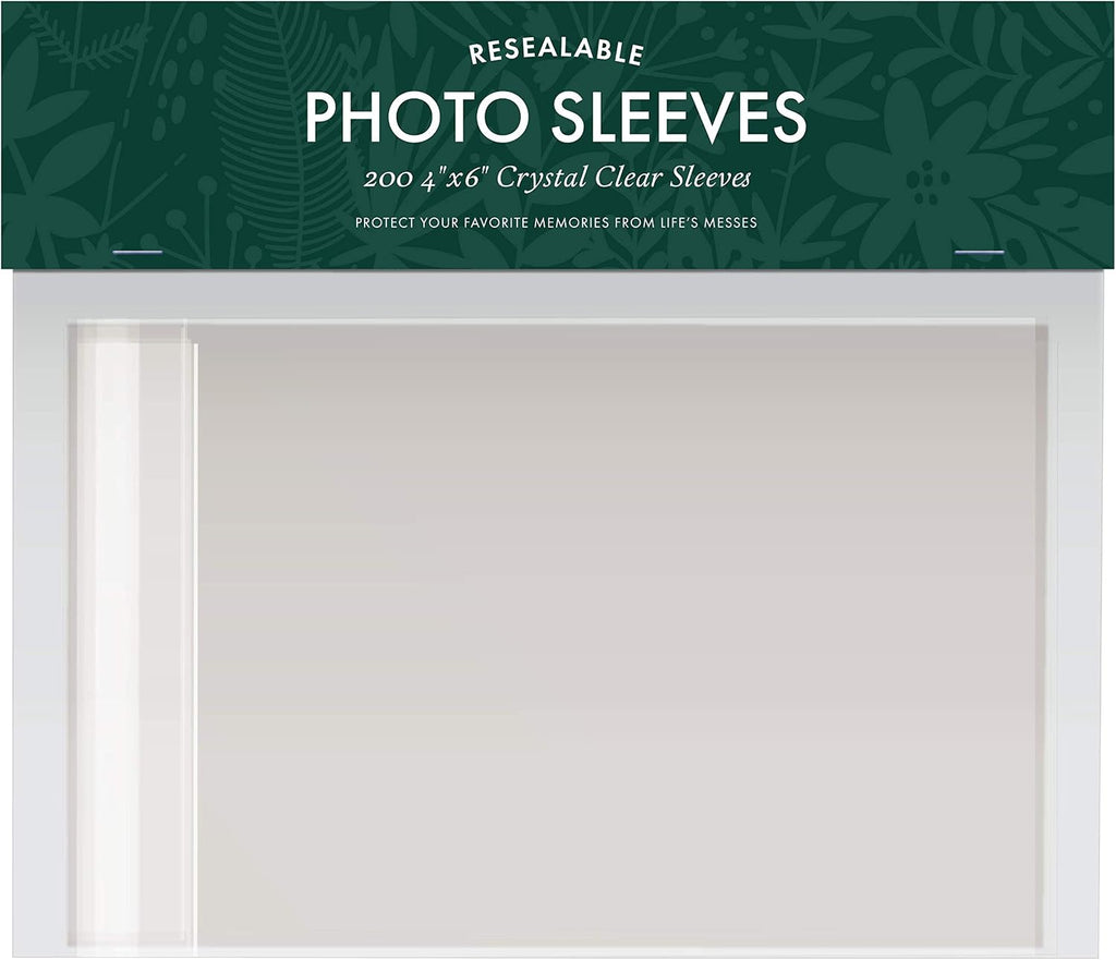 Jot & Mark 4x6 Photo Sleeves (200 Count) Crystal Clear Archival Plastic
