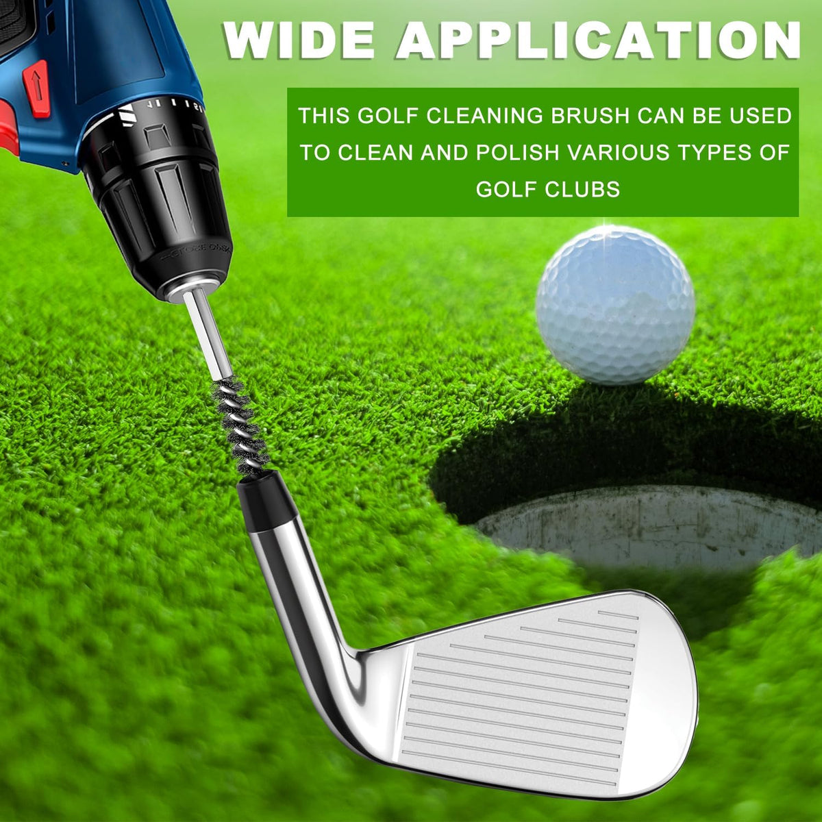 10PCS Golf Clubs Head Hosel Brush，Golf Club Cleaning Tool