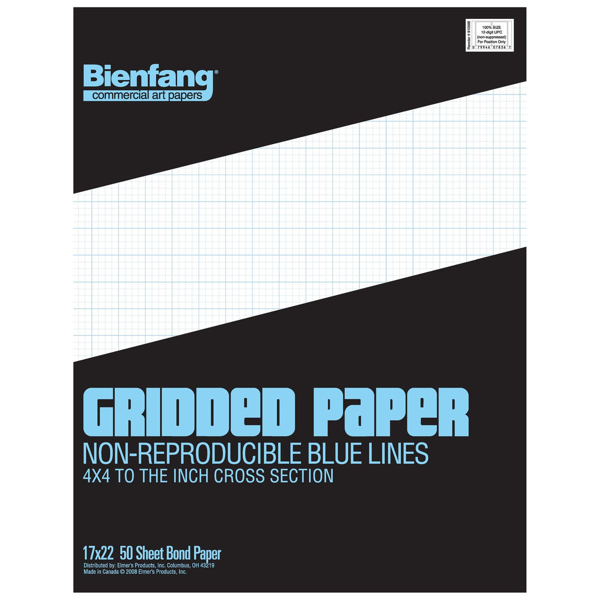 Bienfang Designer Grid Graph Paper Pad, 10x10 Cross Section, 8.5 x 11 Inches, 50 Sheets