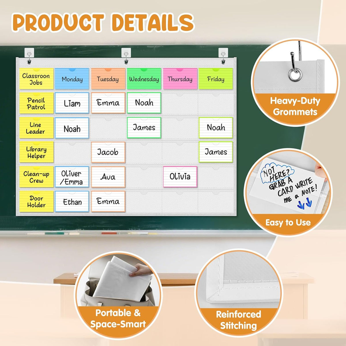 AKAYOK 3" x 5" Index Card Holder Sleeve - 36 Card Slots Organizer for Office, Classroom