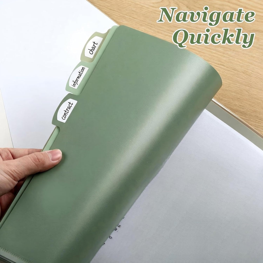 Chuangdi 12 Pack 6 Tab Expanding Binder Dividers with Pockets, Morandi