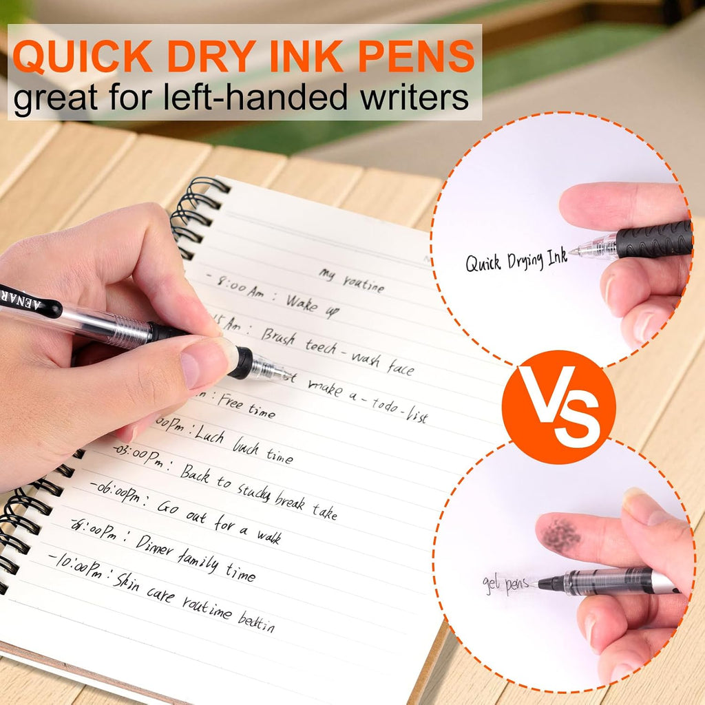 Aen Art 30 Gel Pens, Retractable Gel Ink Roller Pens for Smoothly Writing
