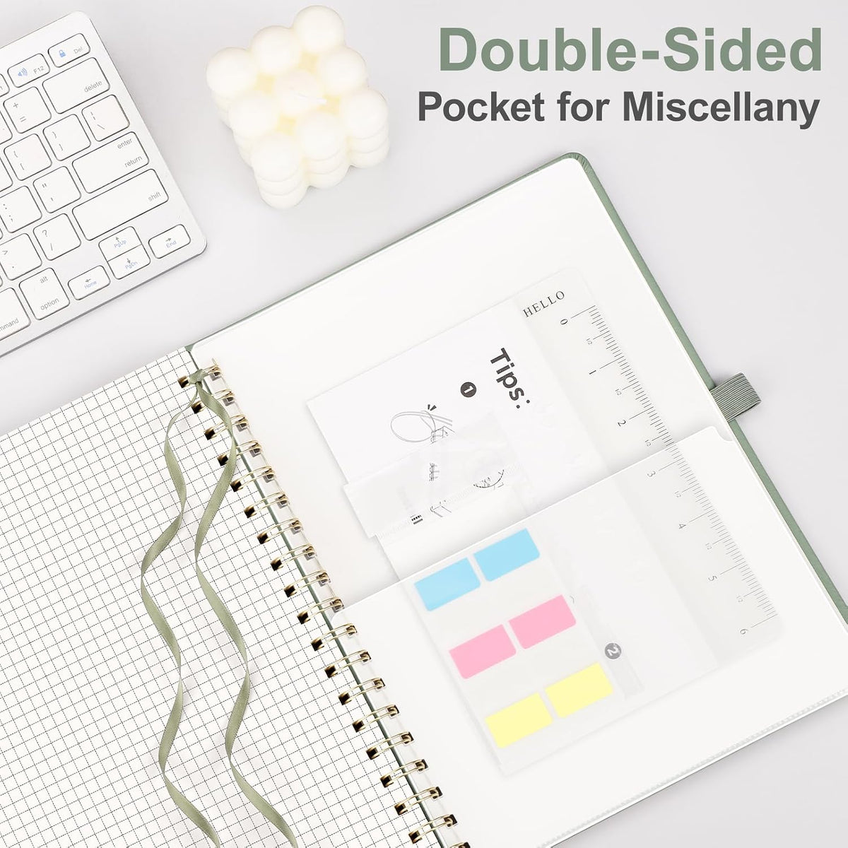 AHGXG Graph Paper Notebook, 140 Pages, B5 (7.6" x 10")