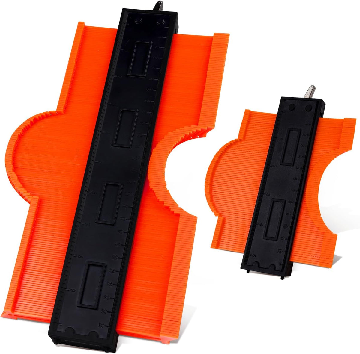 2Pack Contour Gauge Tool (12+5Inch) with Adjustable Lock，Fathers Day Gifts，Super Gauge