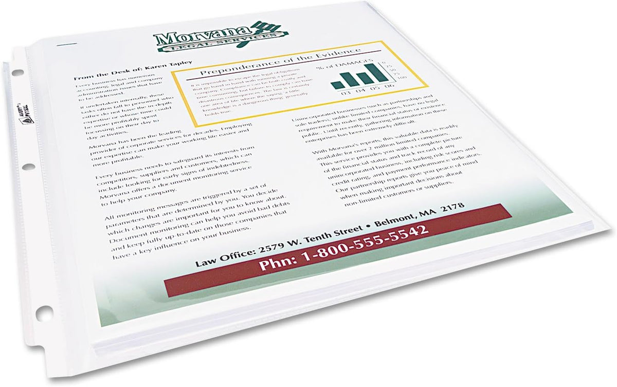 Avery 74171 Sheet Protectors, Top Load, 11-Inch x8-1/2-Inch, 25/PK, Diamond Clear