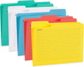 Blue Summit Supplies 25 Notes File Folders, Letter Size, 1/3 Cut, Assorted