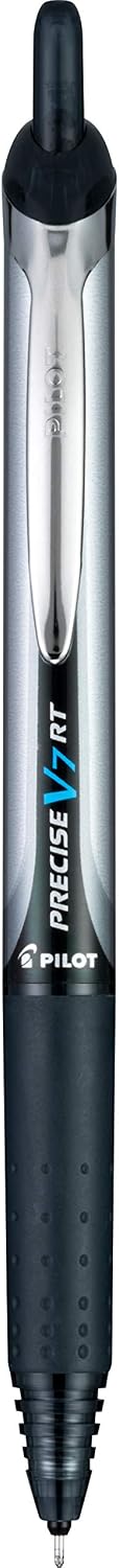 PILOT Precise V7 RT Retractable Rollerball Pens, 0.7mm, Black, 6-Pack
