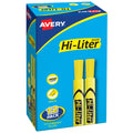 Avery Hi-Liter Desk Style Highlighters, 12 Yellow Highlighters
