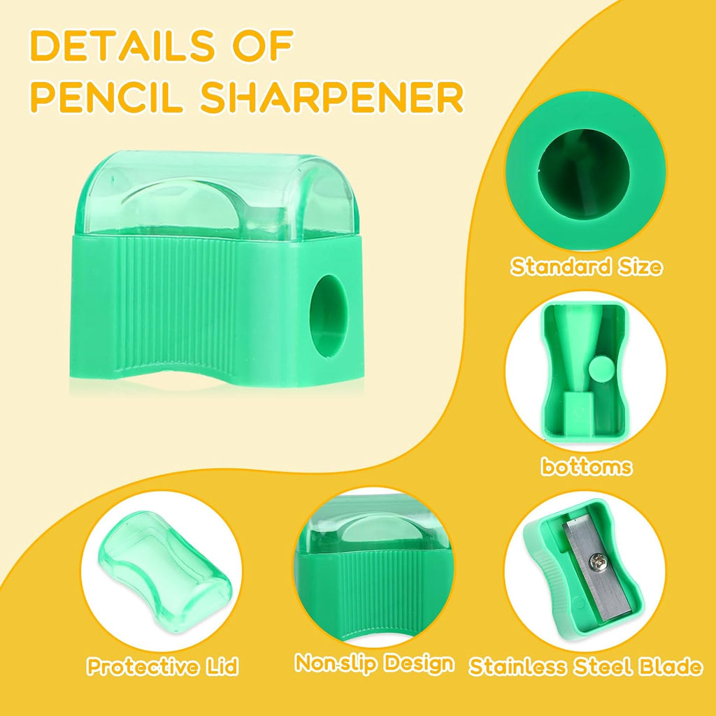 Adorox 72 Count - Plastic Handheld Pencil Sharpener for Classroom, School, Office