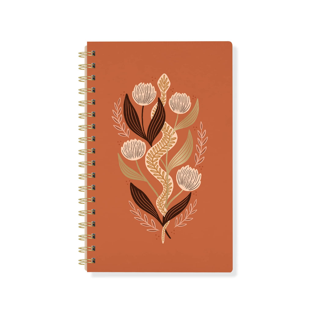 Fringe Signature Spiral Journal/Notebook, 160 Lined Pages, 6 x 9.5 Inches