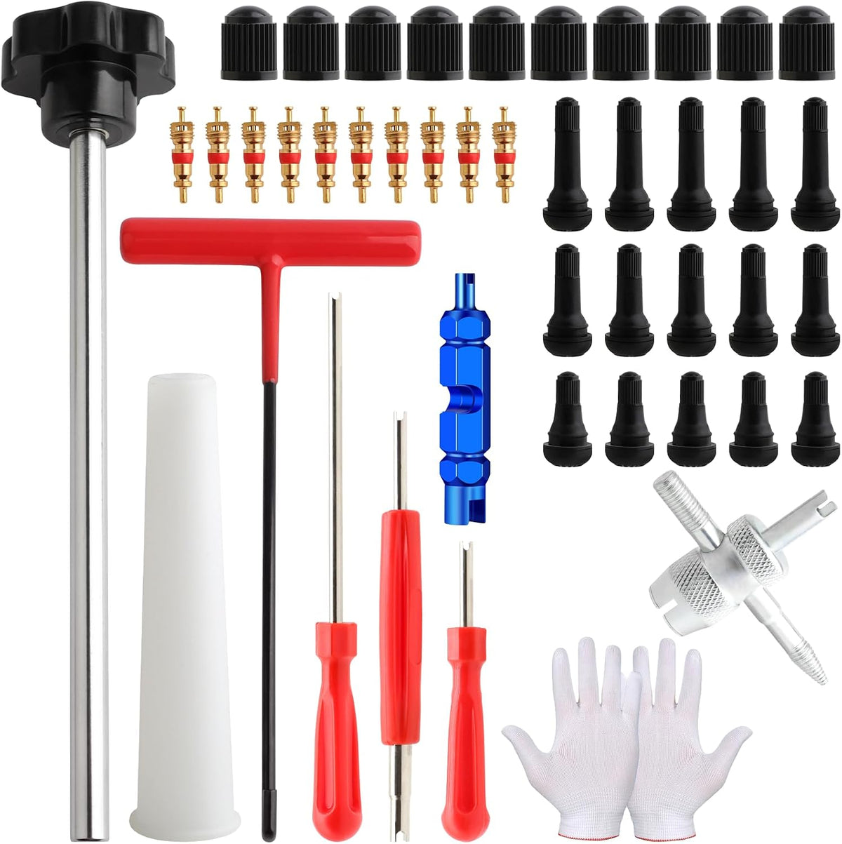 45 PCS Valve Stem Core Removal Replacement Tool Kit