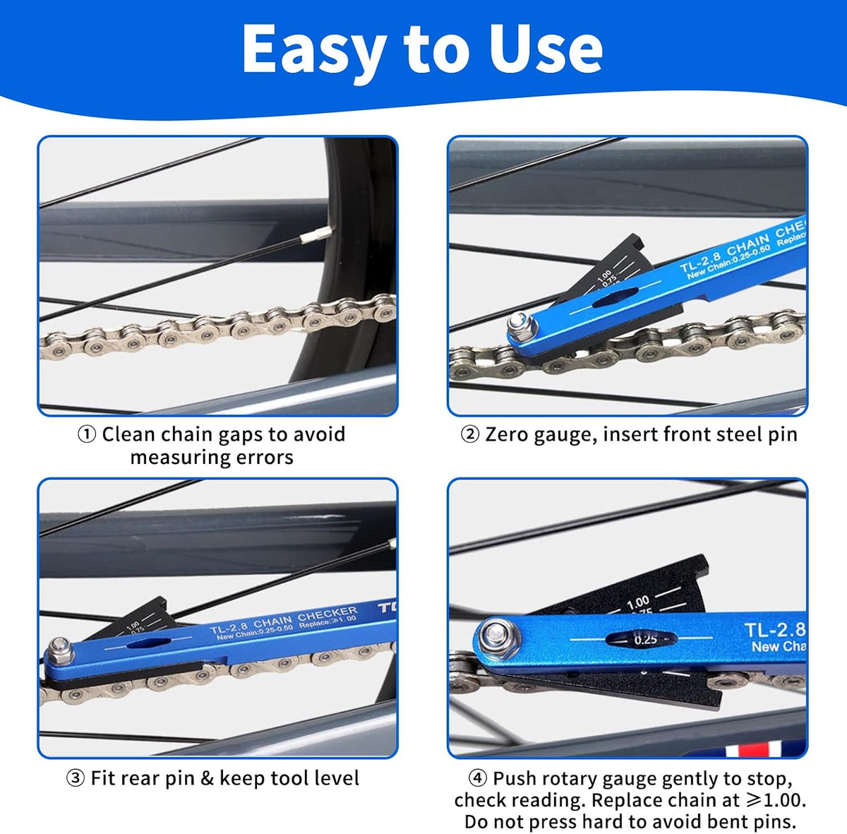 Bicycle Chain Wear Indicator Checker Bike Chain Tool Chain Checker Tool