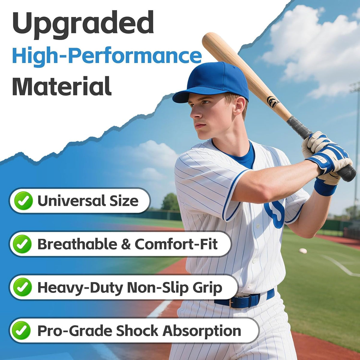 Maylanny 16.4 Ft x 1 in Pro Baseball Bat Grip Tape - PU with Starter Adhesive & Free