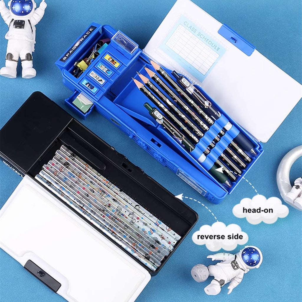 Pop up Multifunction Pencil Case for Kids Astronaut Spacesuit Pen Box Bag Pencil Holder