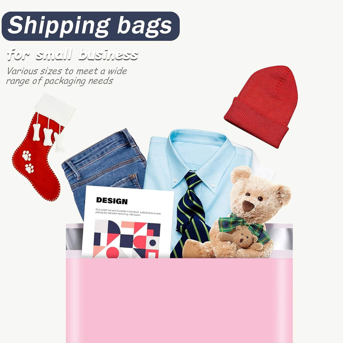 10x13" Poly Mailers 100PCS, 5-Layer Self-Seal Waterproof Shipping Bags for Clothes, Books