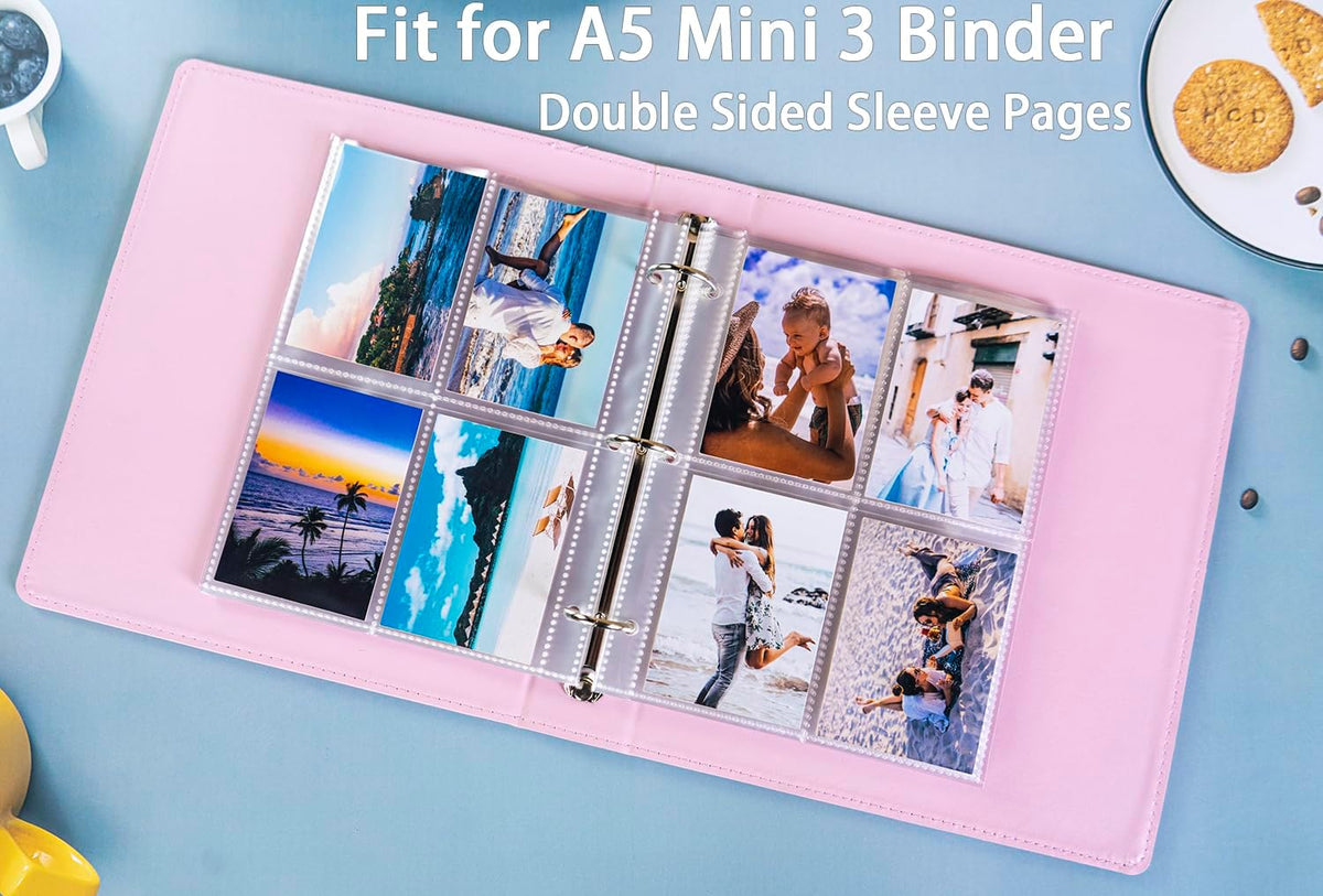80 Pack 640 Pockets 2.5x3.5 Trading Card Sleeves,A5 Binder 4 Pocket Card Sleeves