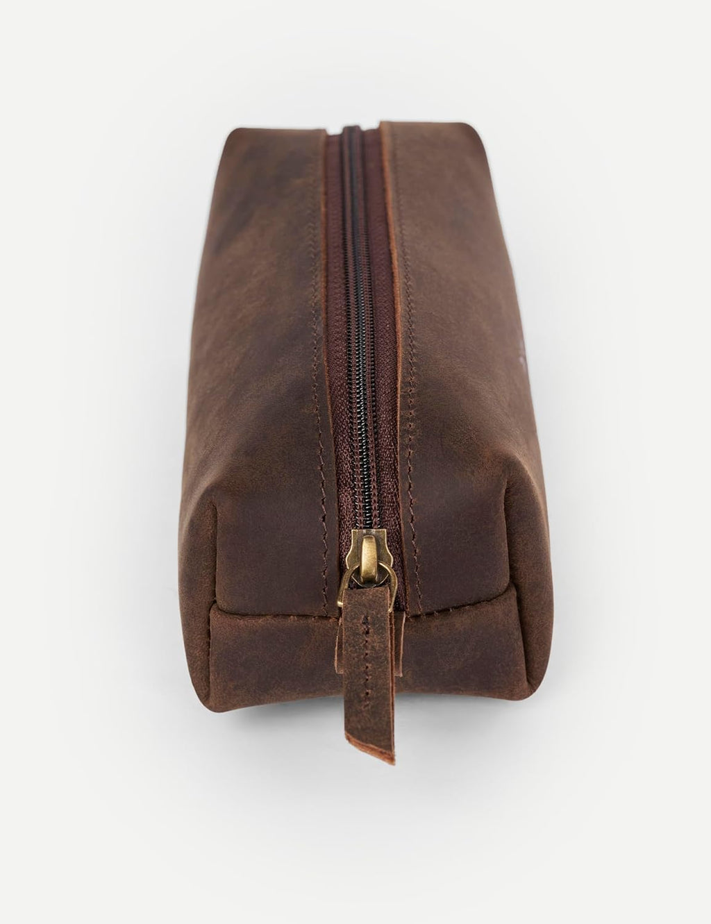 PIDAVLIYA'S Leather Pencil Case - Handcrafted Full-Grain Zipper Leather Pen Pencil Holder