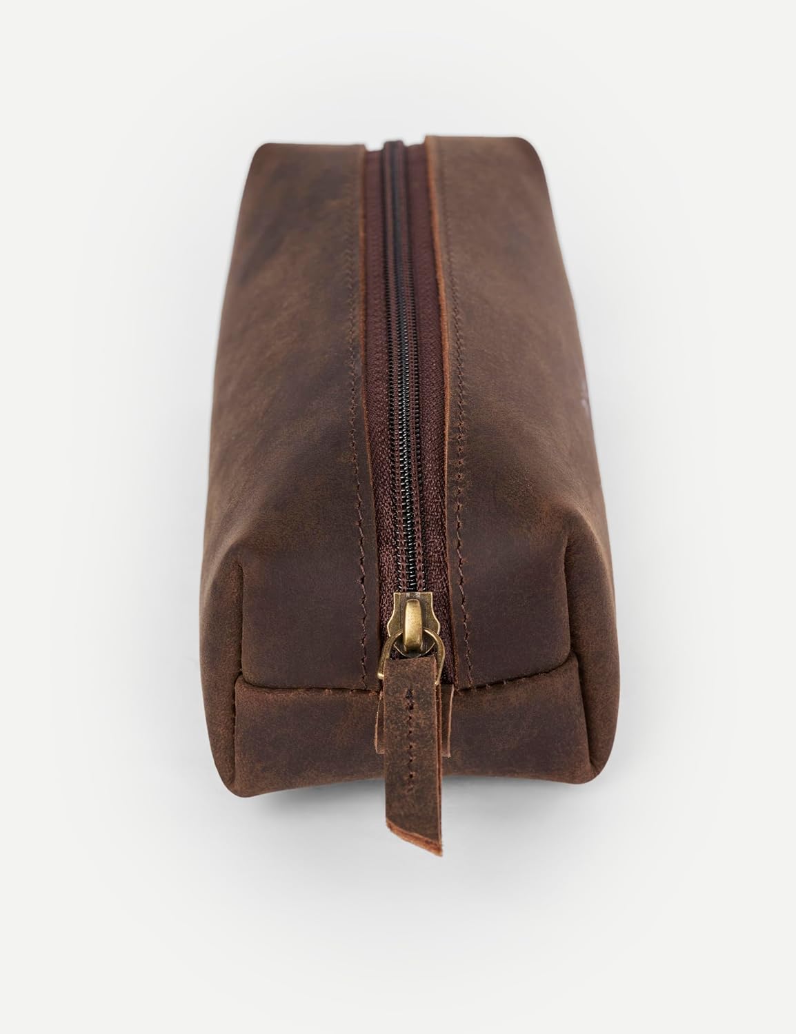 PIDAVLIYA'S Leather Pencil Case - Handcrafted Full-Grain Zipper Leather Pen Pencil Holder