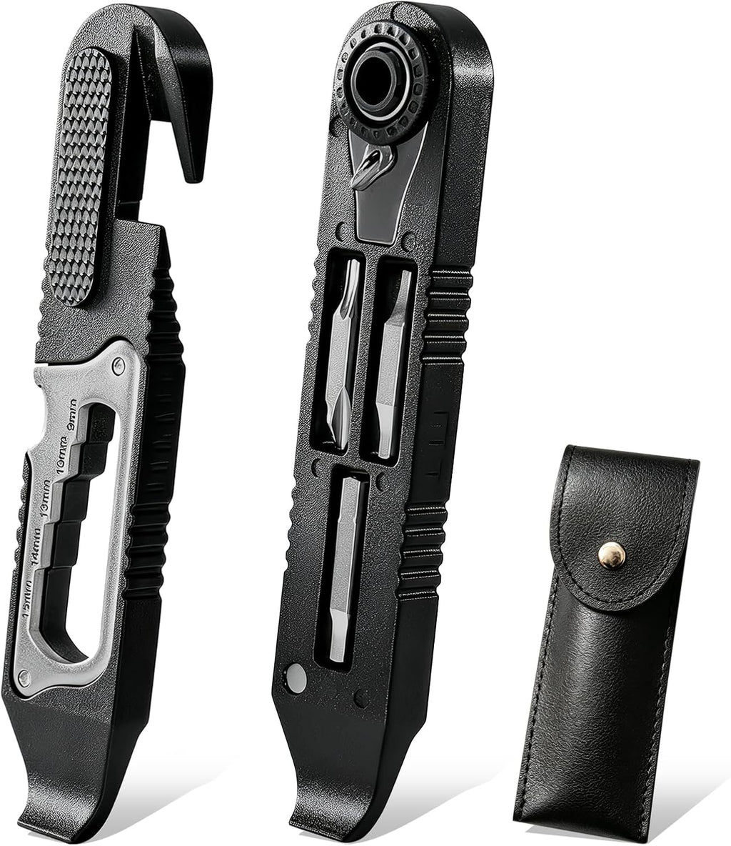 14-in-1 Bike Tire Levers Kit, Portable Bicycle Multi-Tool with Reversible Mini Ratchet