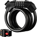 Bike Lock Combination Bike Cable Lock - 5 Digit, Bike Locks Heavy Duty Anti Theft