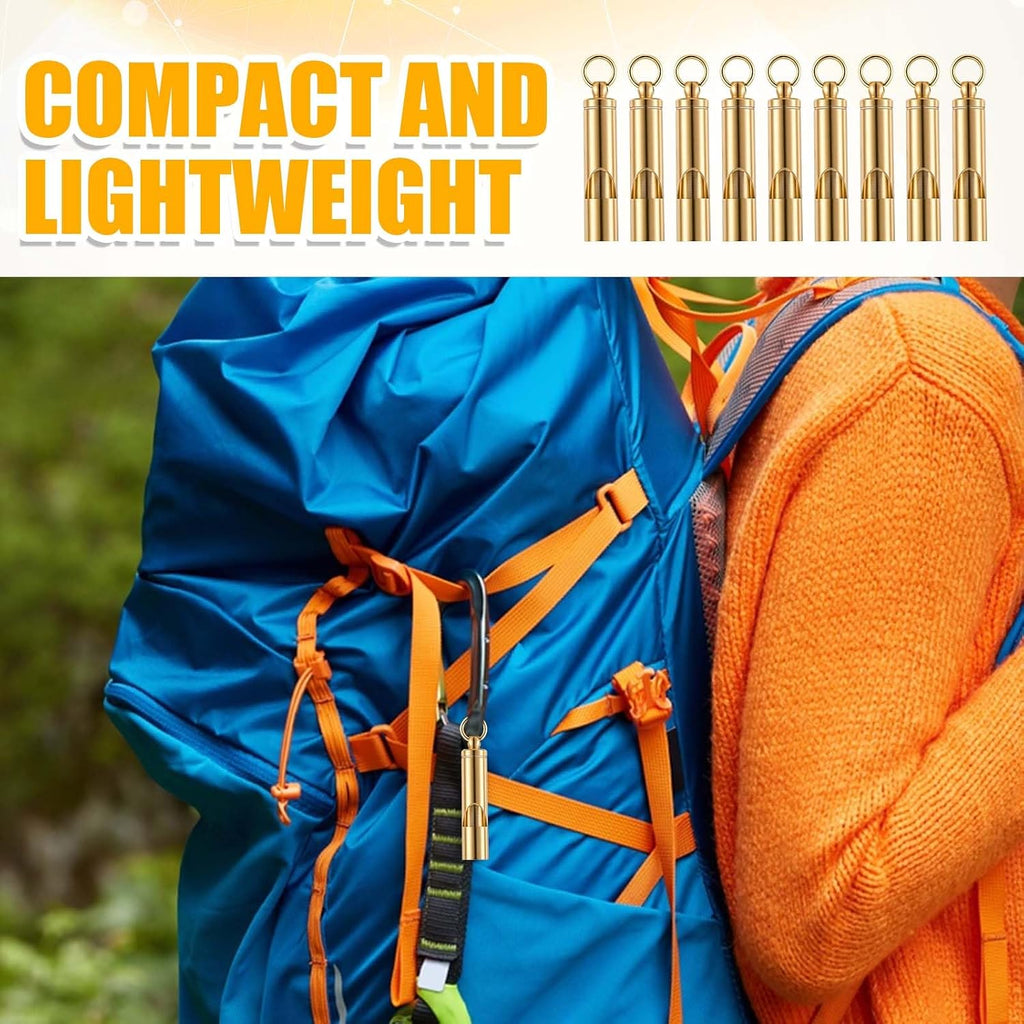 100 Pcs Brass Emergency Whistles for Training Outdoor Sports
